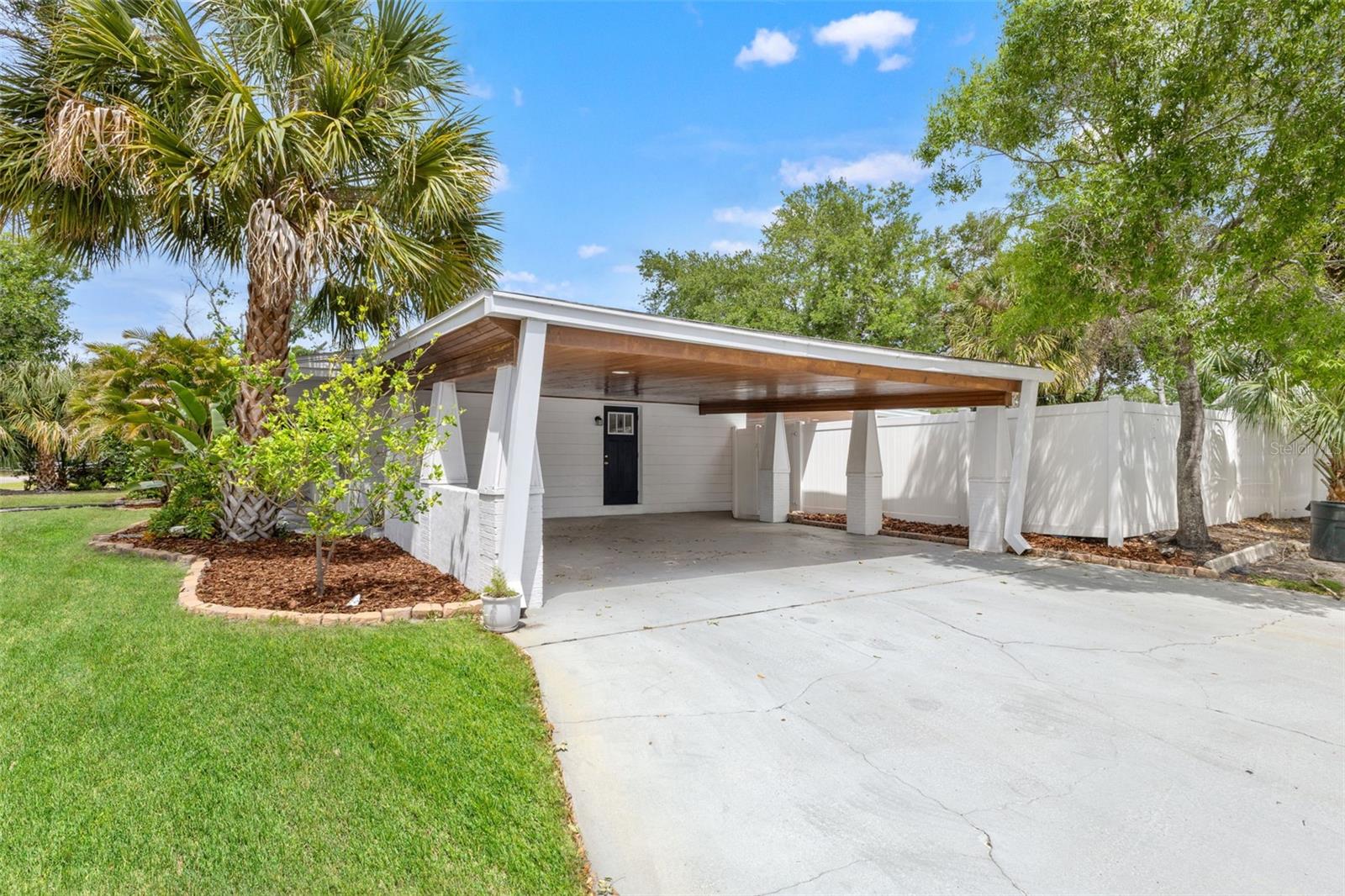 Carport view from corner