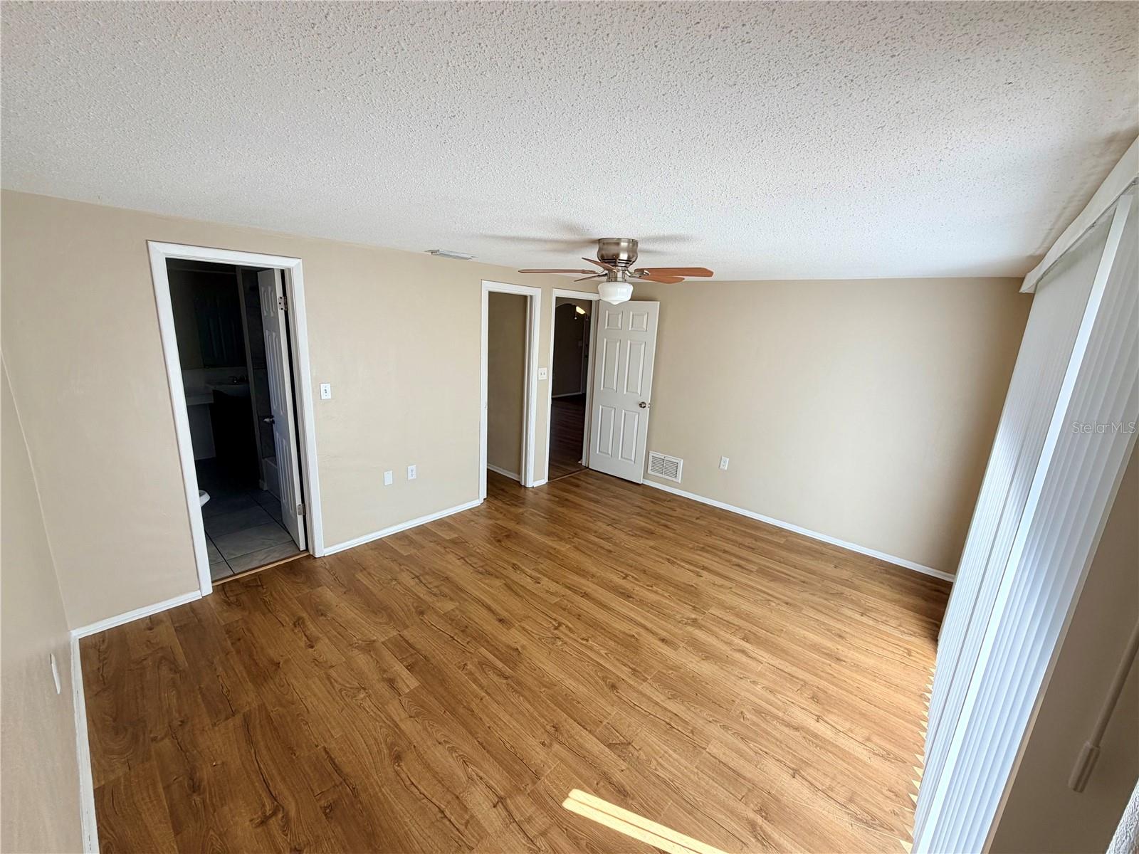 Bedroom with walk in closet