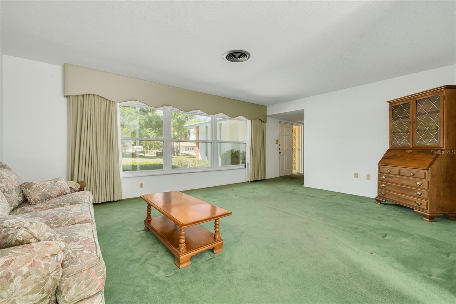 Living room with large windows