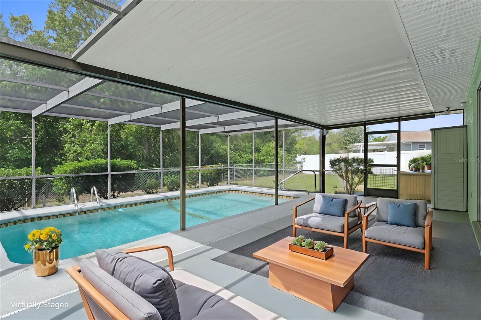 Pool & Covered Porch Staged