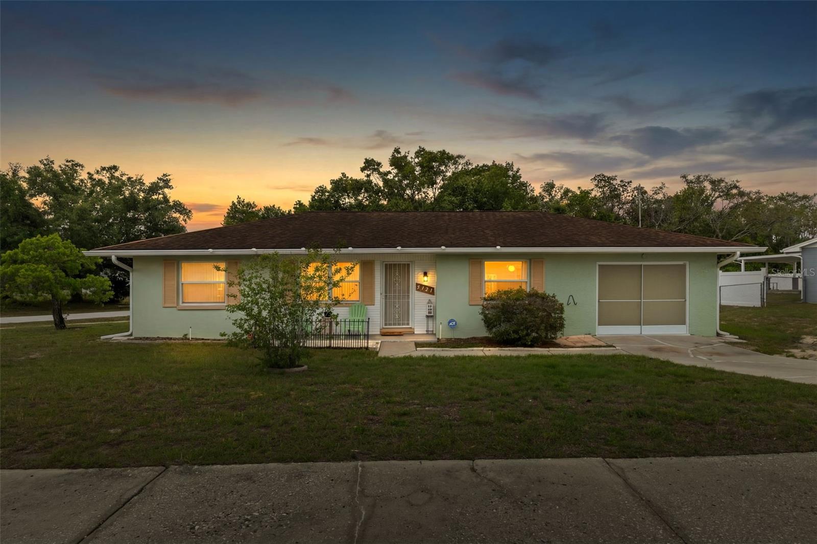 Twilight Front of Home