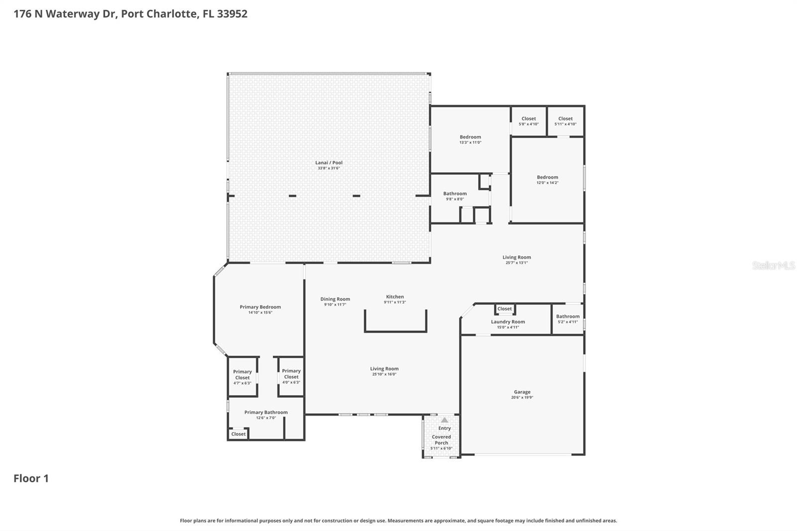 176 N WATERWAY DR NW, PORT CHARLOTTE, FL, 33952