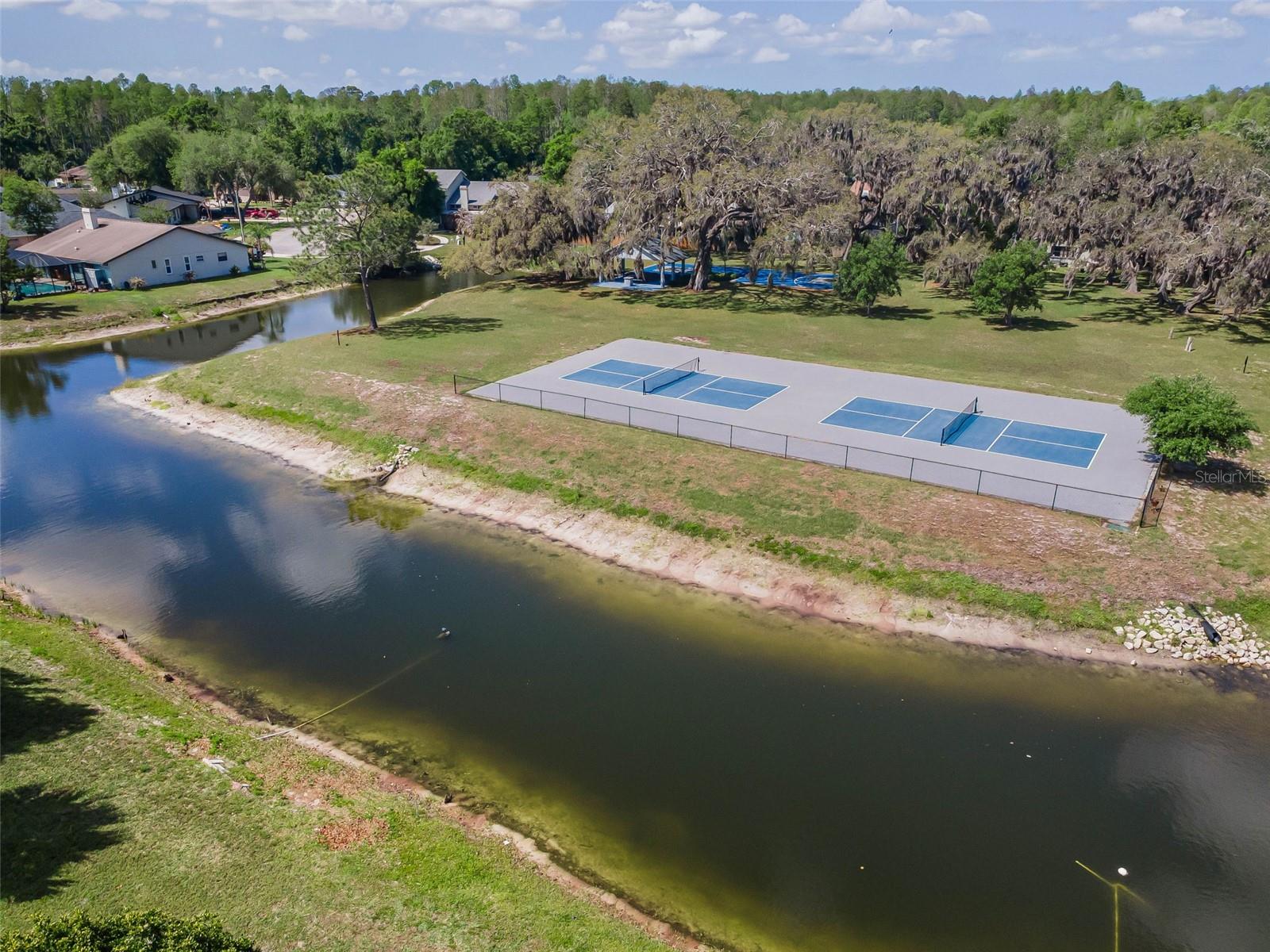 View of park and pickleball courts