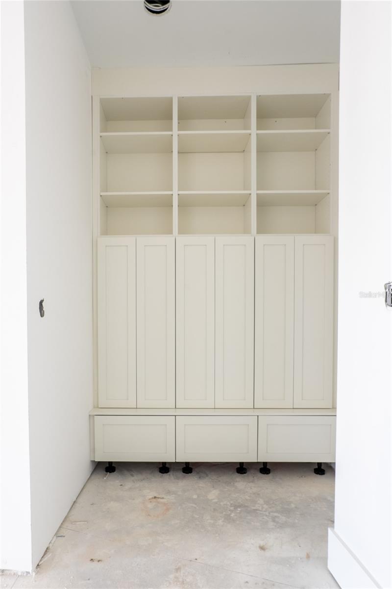Built-in storage cabinets