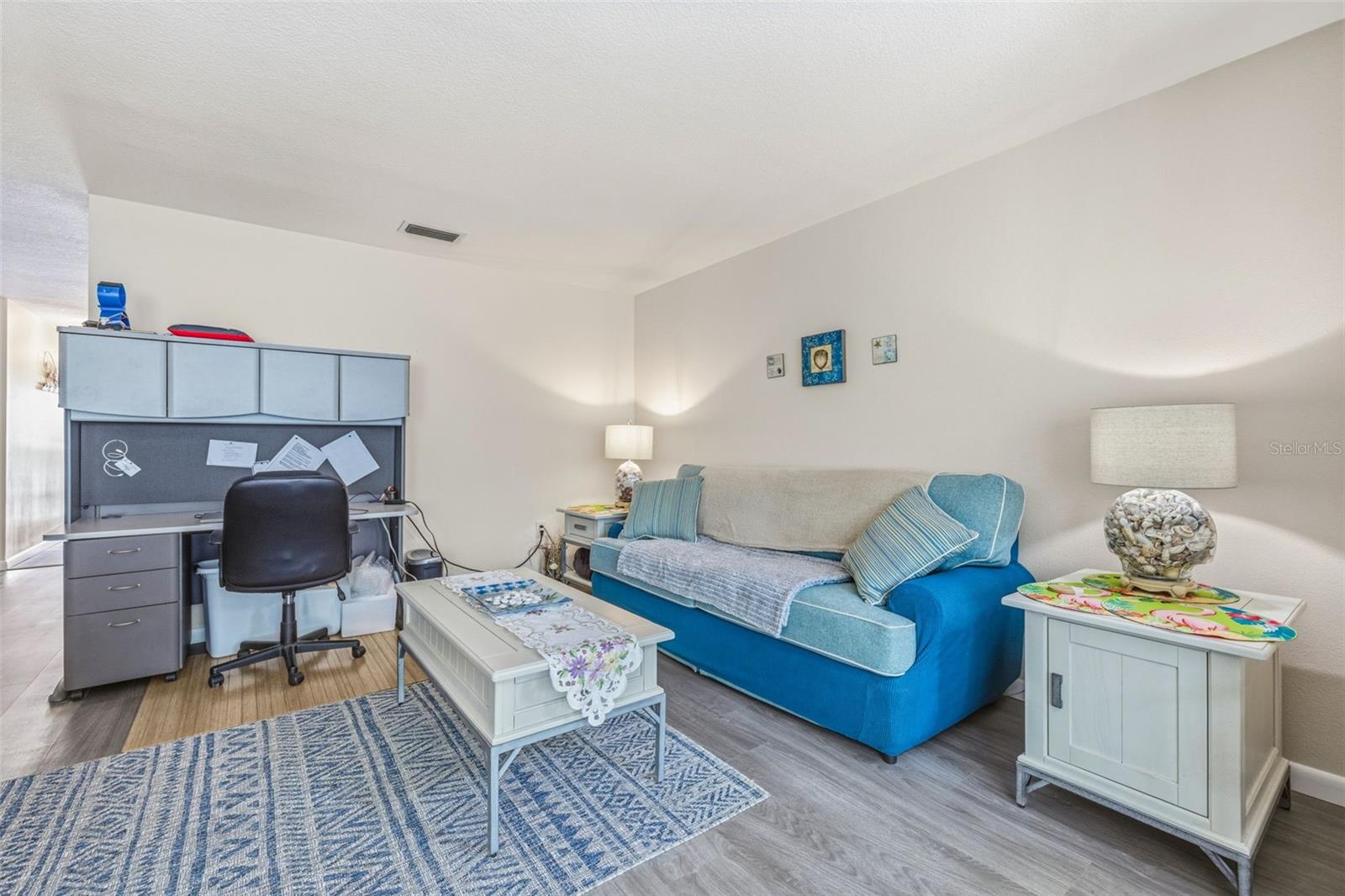 Bright living space with large windows