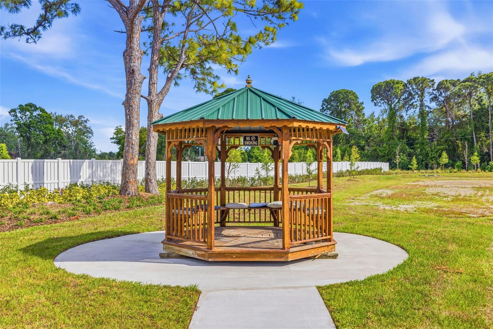 Gazebo and walking paths Five Towns community