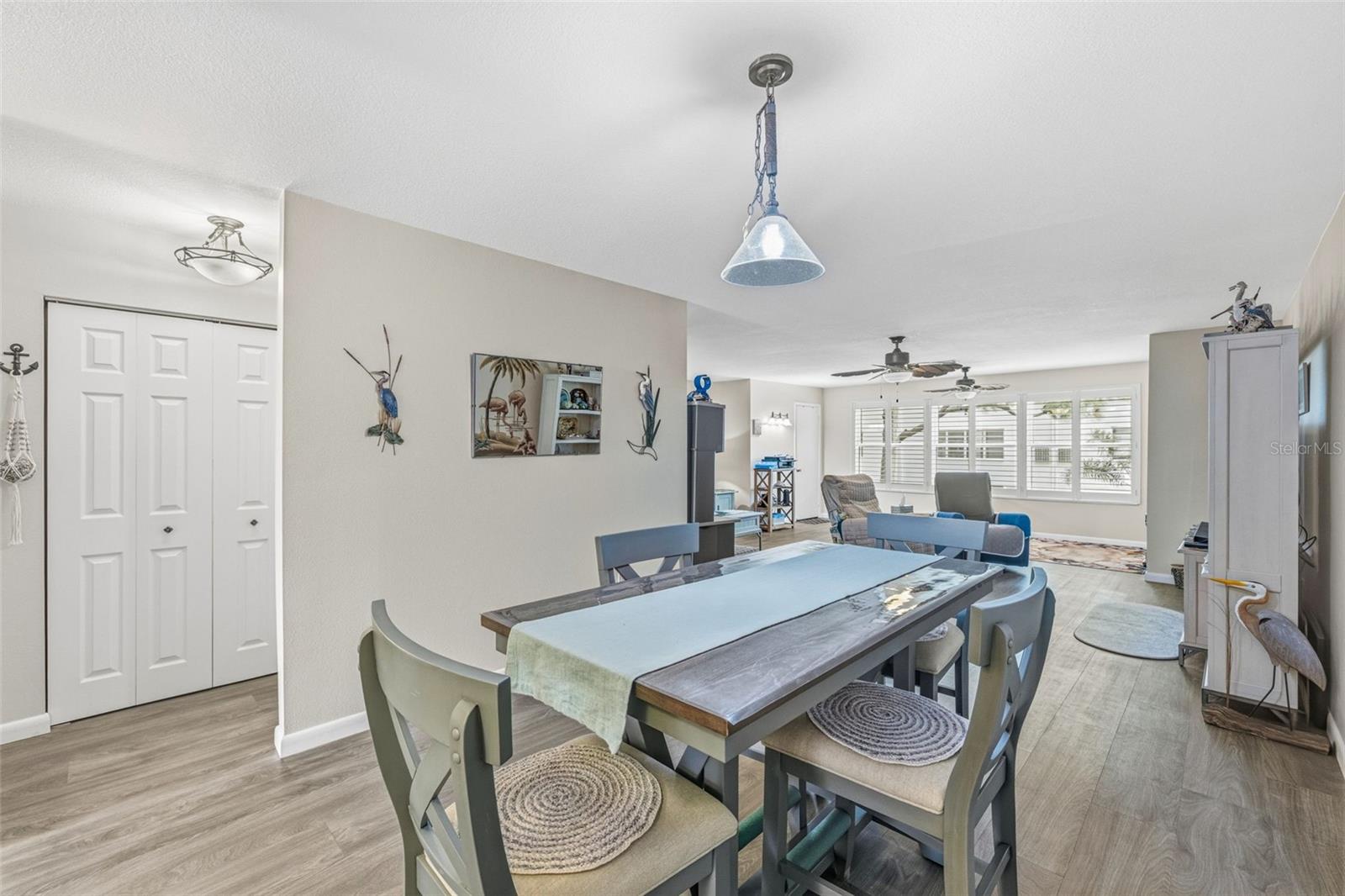 Dining area open to living space