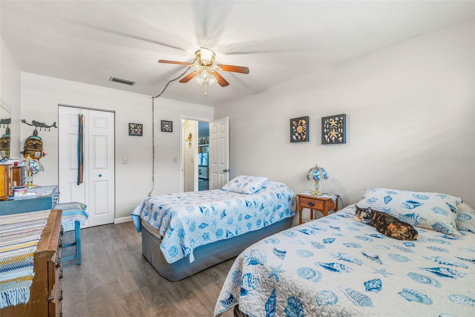 Primary bedroom with closet space