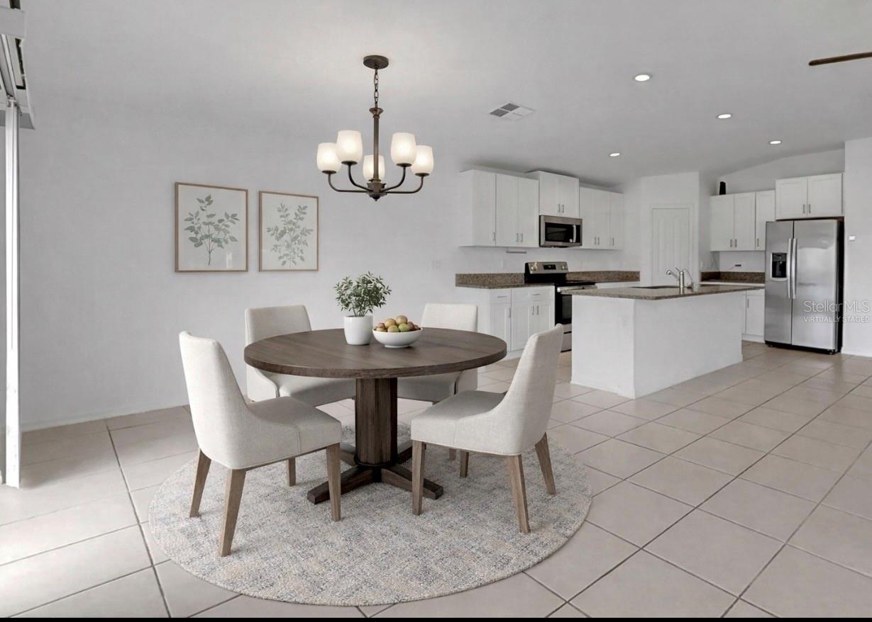 Virtually Staged Breakfast Nook