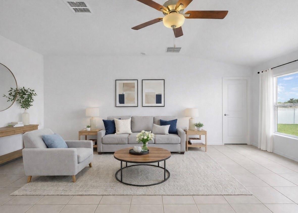 Virtually Staged Living Room