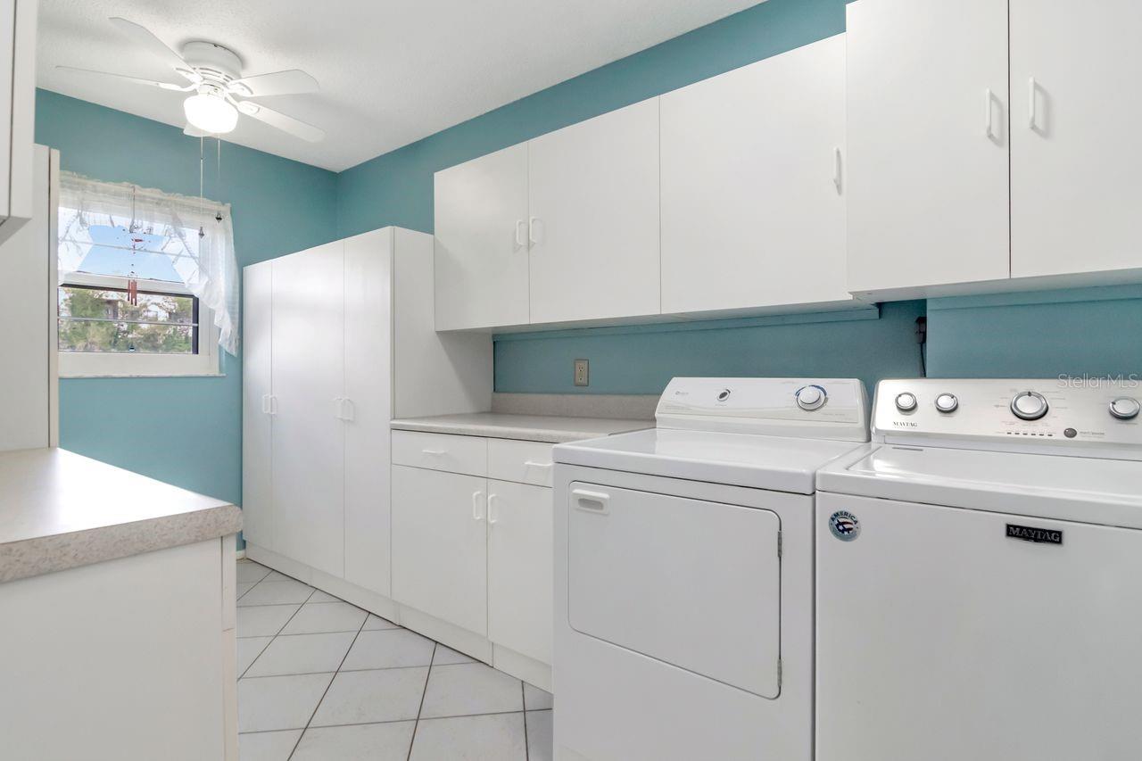 Laundry room has storage galore!