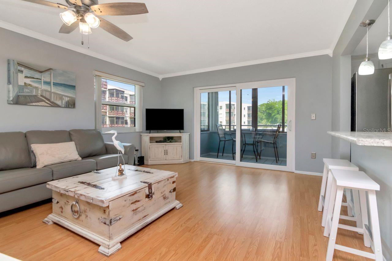 View to enclosed patio area