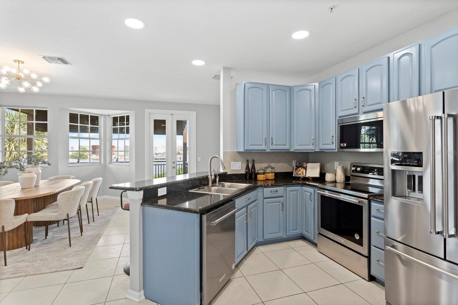 Kitchen and dining area