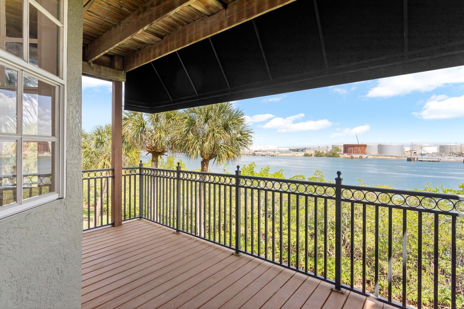 Private balcony off the kitchen