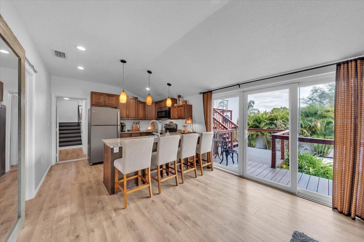 Full kitchen for independent living.