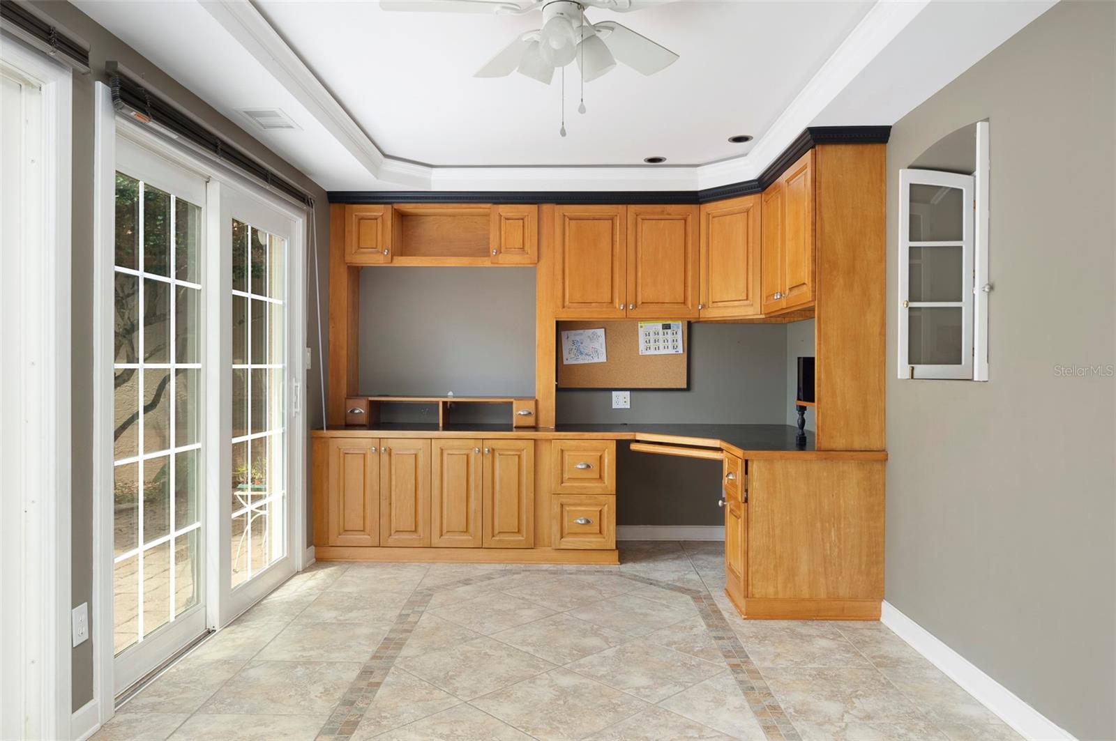 Bonus room with built in office