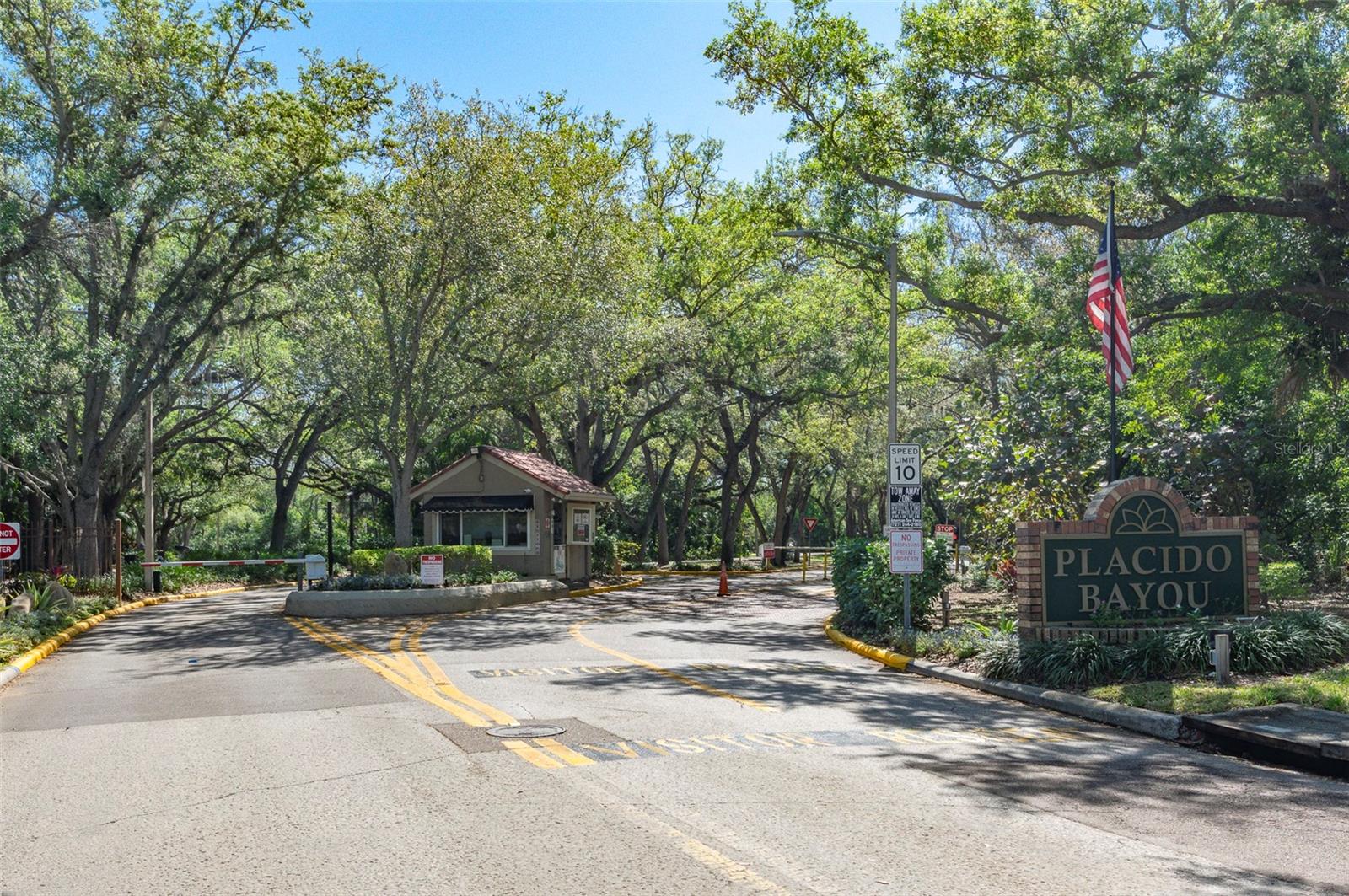 Community entrance with Security Guard gate