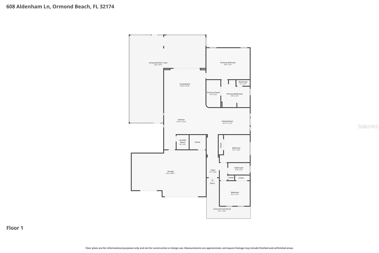 608 ALDENHAM LN, ORMOND BEACH, FL, 32174