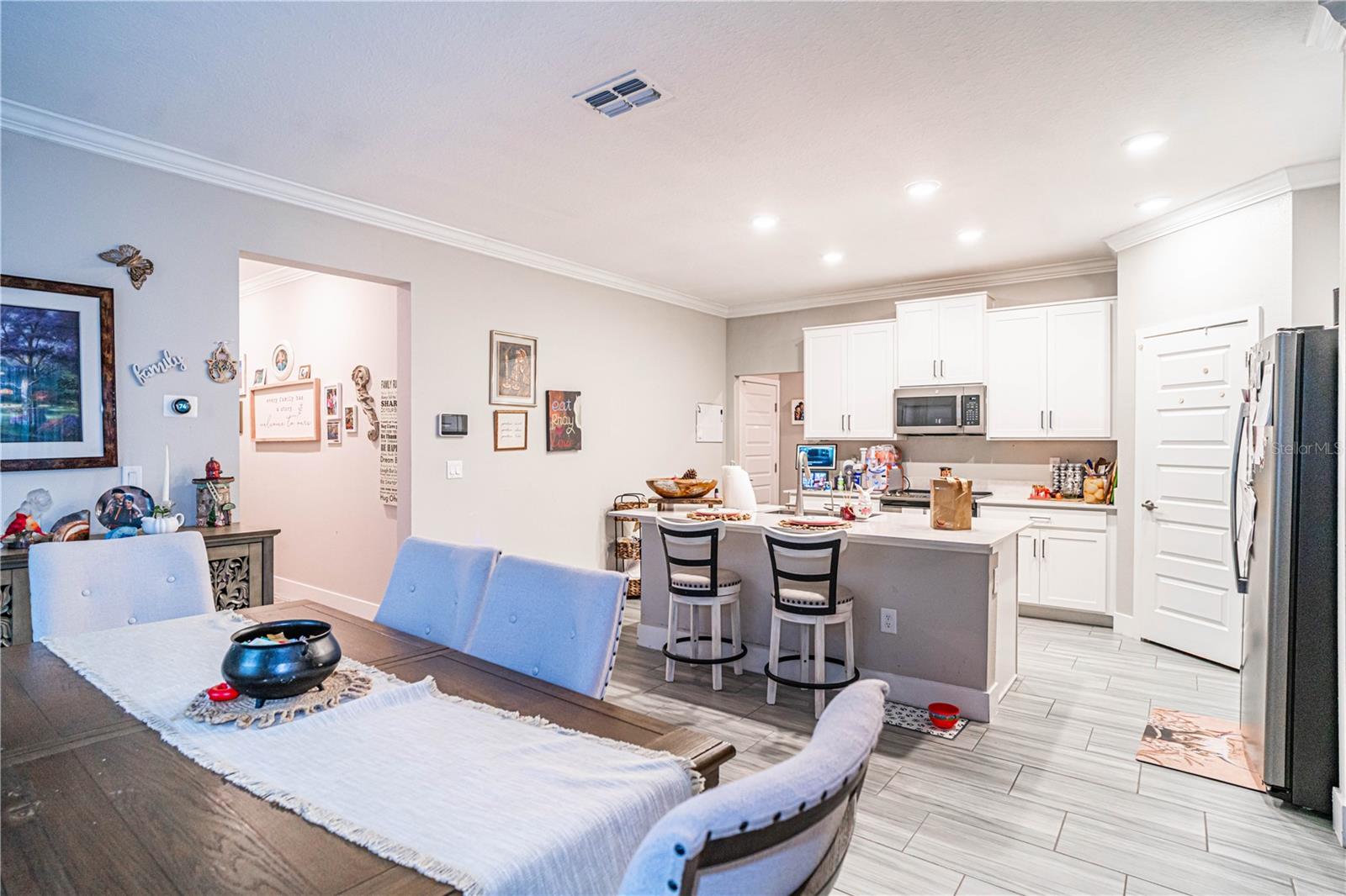 dining room to kitchen view