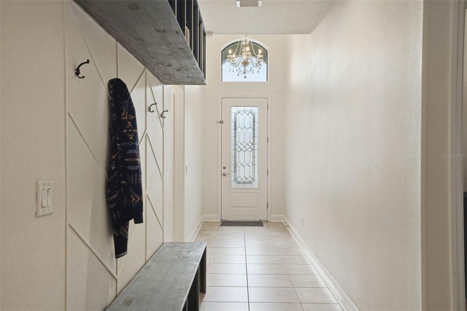 looking at the front door