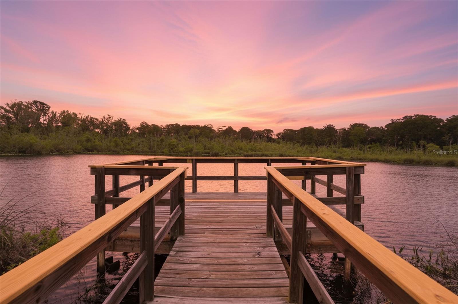 dock at the lake next to home
