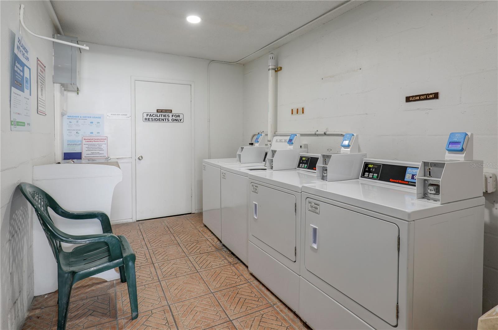 New washers/dryers in laundry room