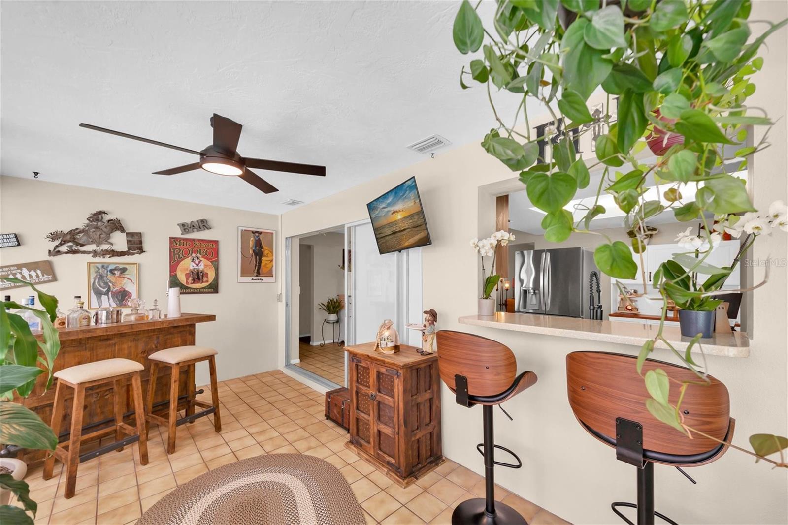 Florida room has so many options to incorporate it into your lifestyle the way you see fit.  Exercise room, office, game room, classroom for homeschool, make it whatever you would like its your space!