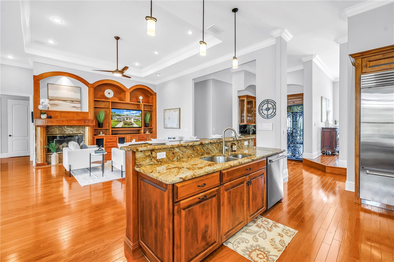 Kitchen into Family Room