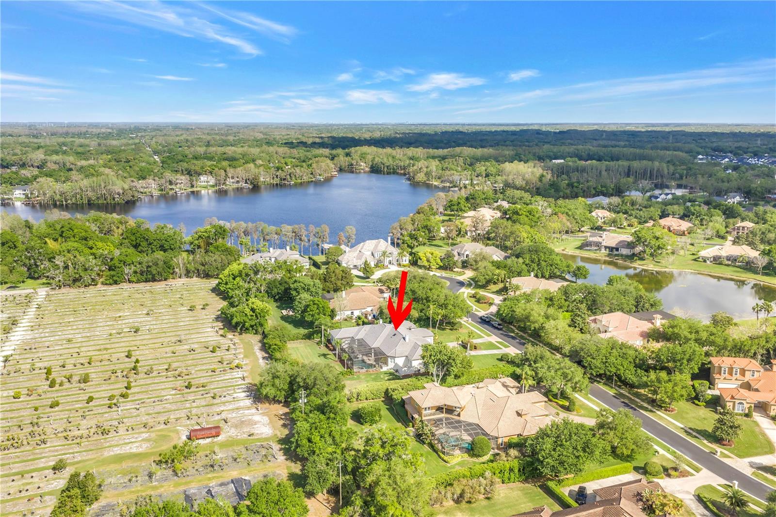 Drone View of Neighborhood