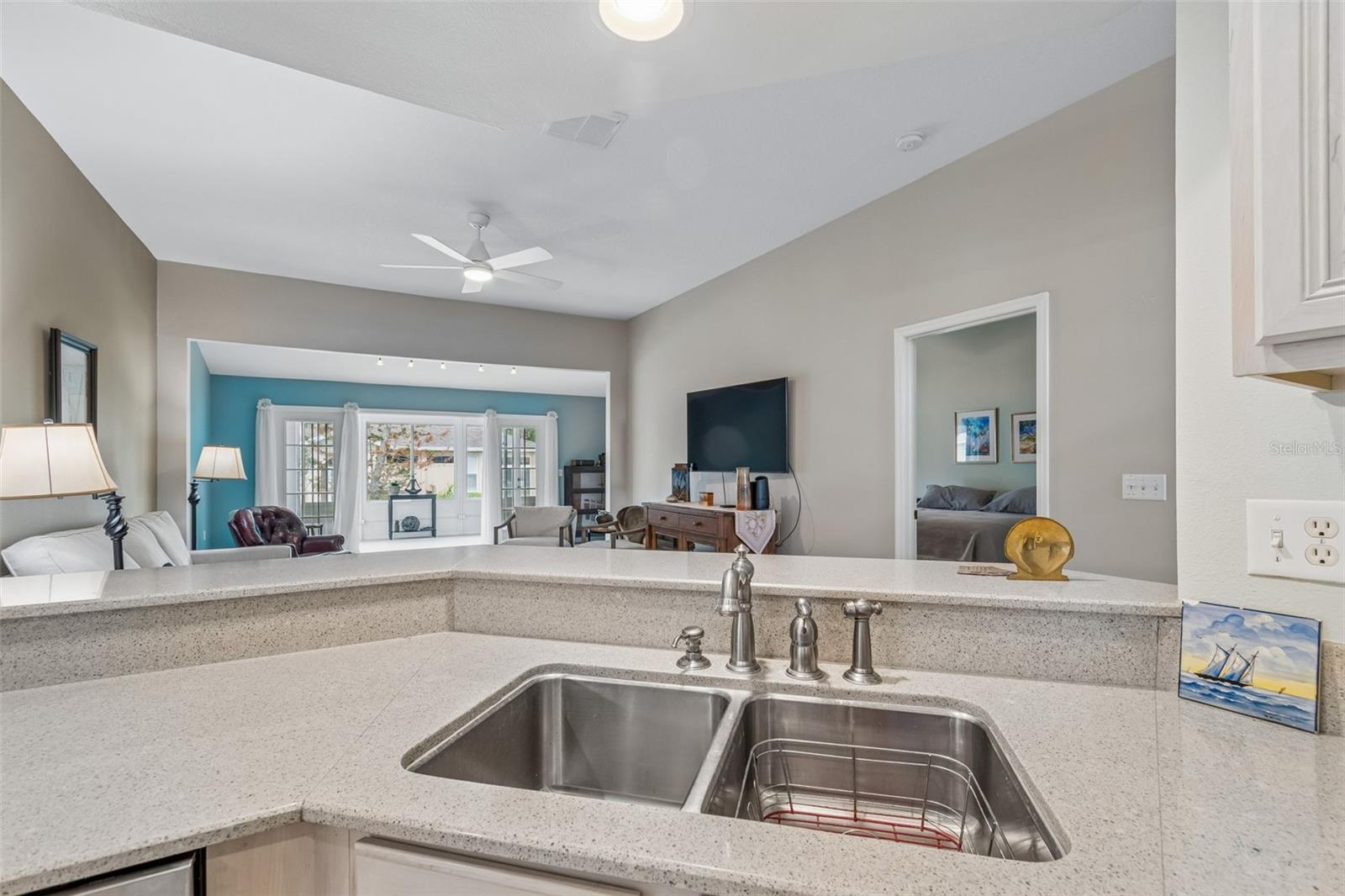 View from Kitchen to living room