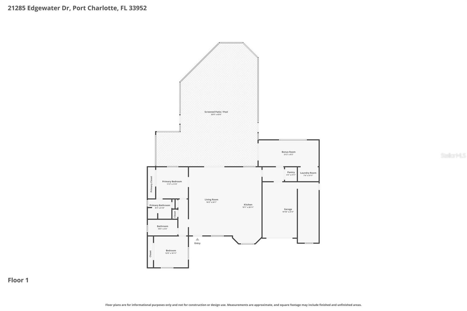 21285 EDGEWATER DR, PORT CHARLOTTE, FL, 33952