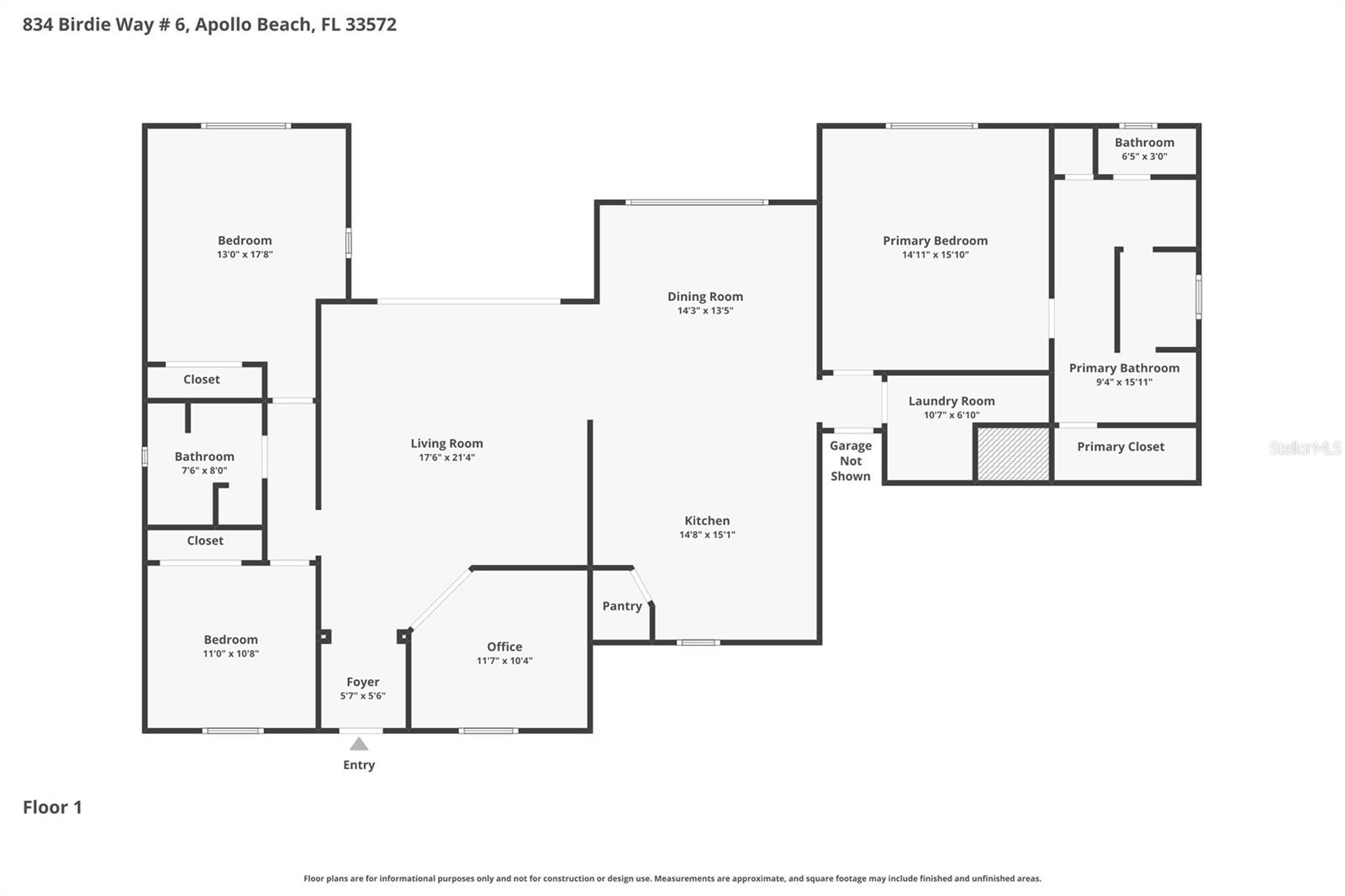 834 BIRDIE WAY, APOLLO BEACH, FL, 33572