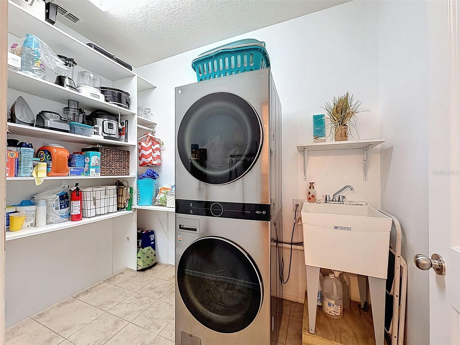 added storage in laundry