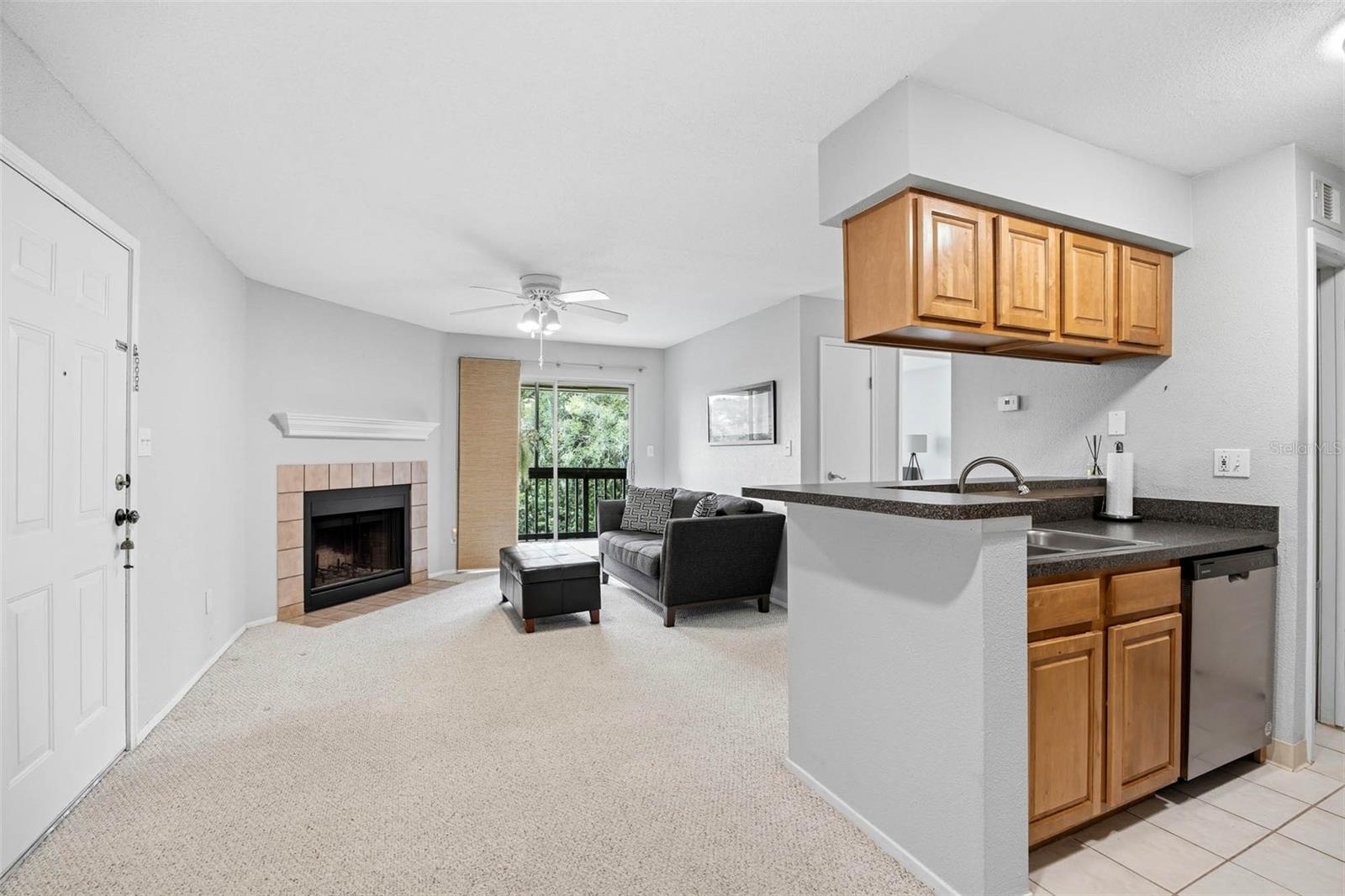 Living Room and Kitchen from Dining Room