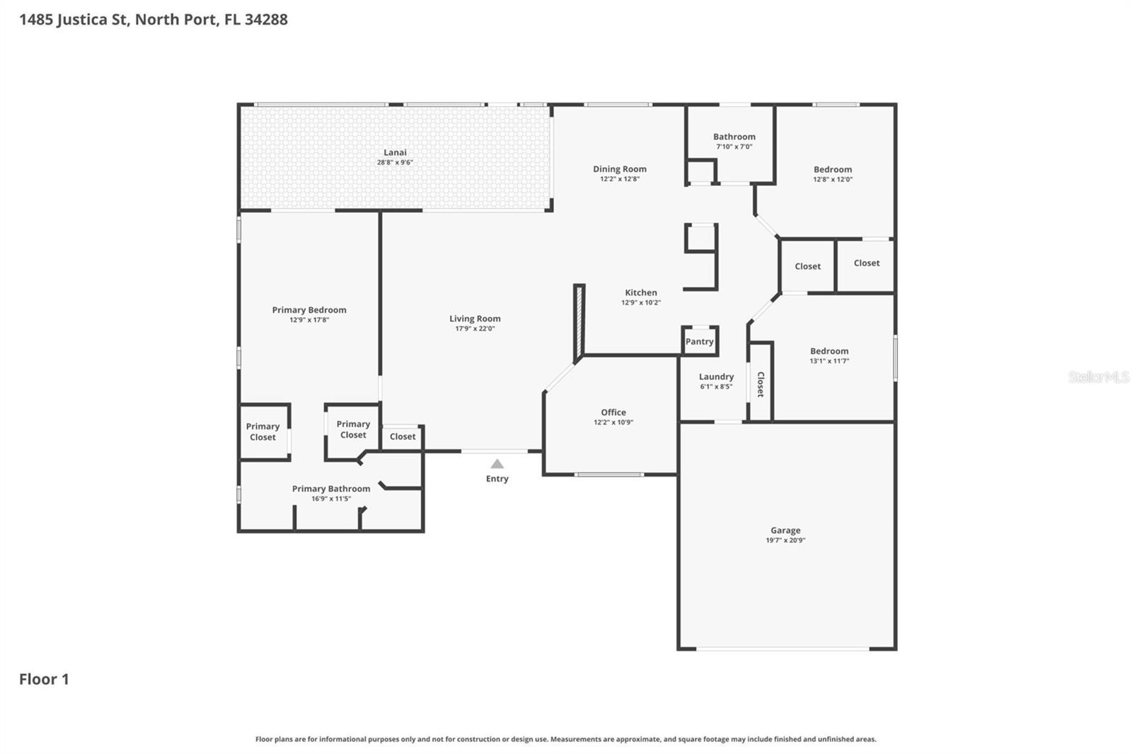 1485 JUSTICA ST, NORTH PORT, FL, 34288