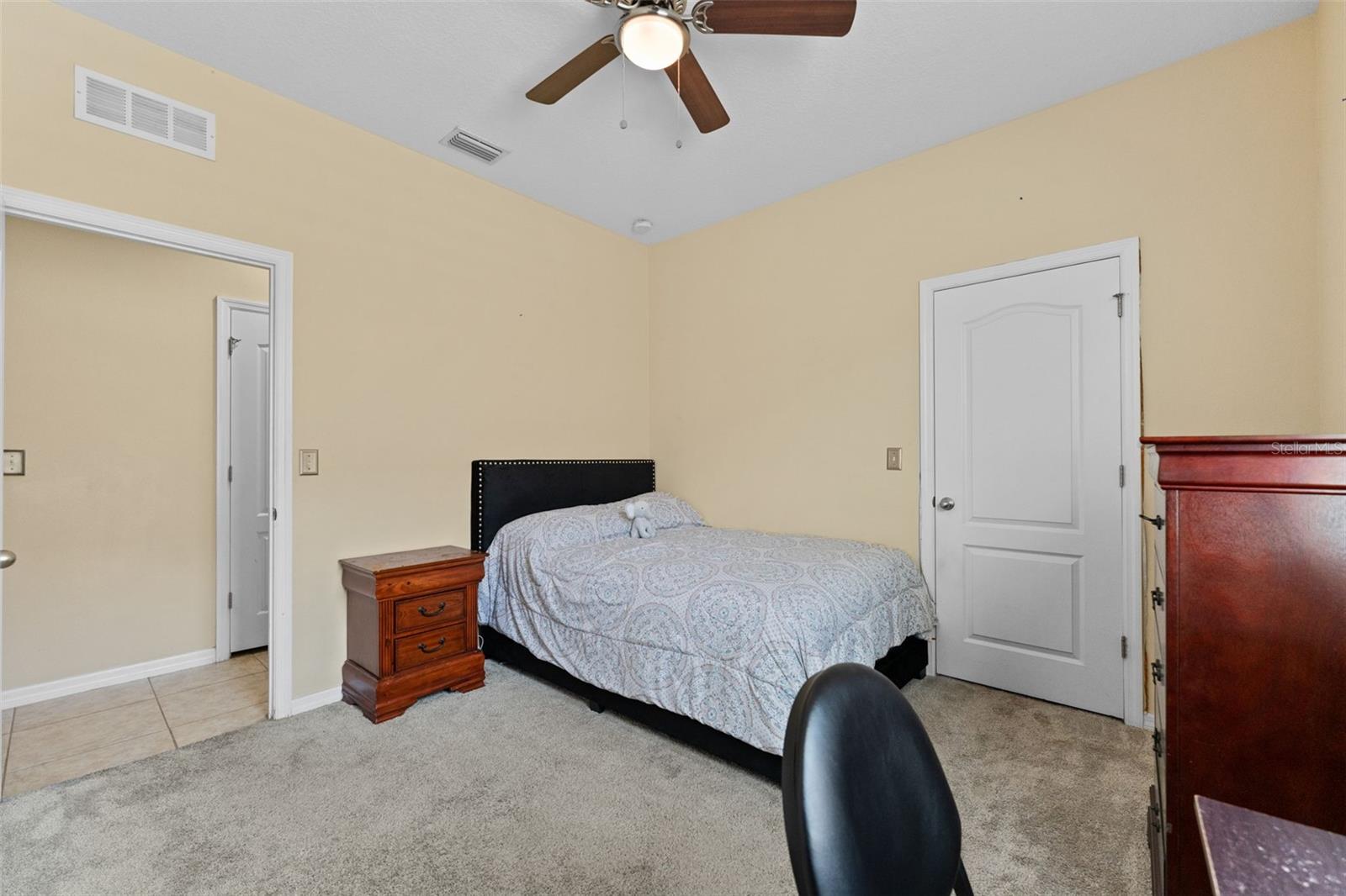 Bedroom #5 with en suite and walk-in closet (Downstairs)