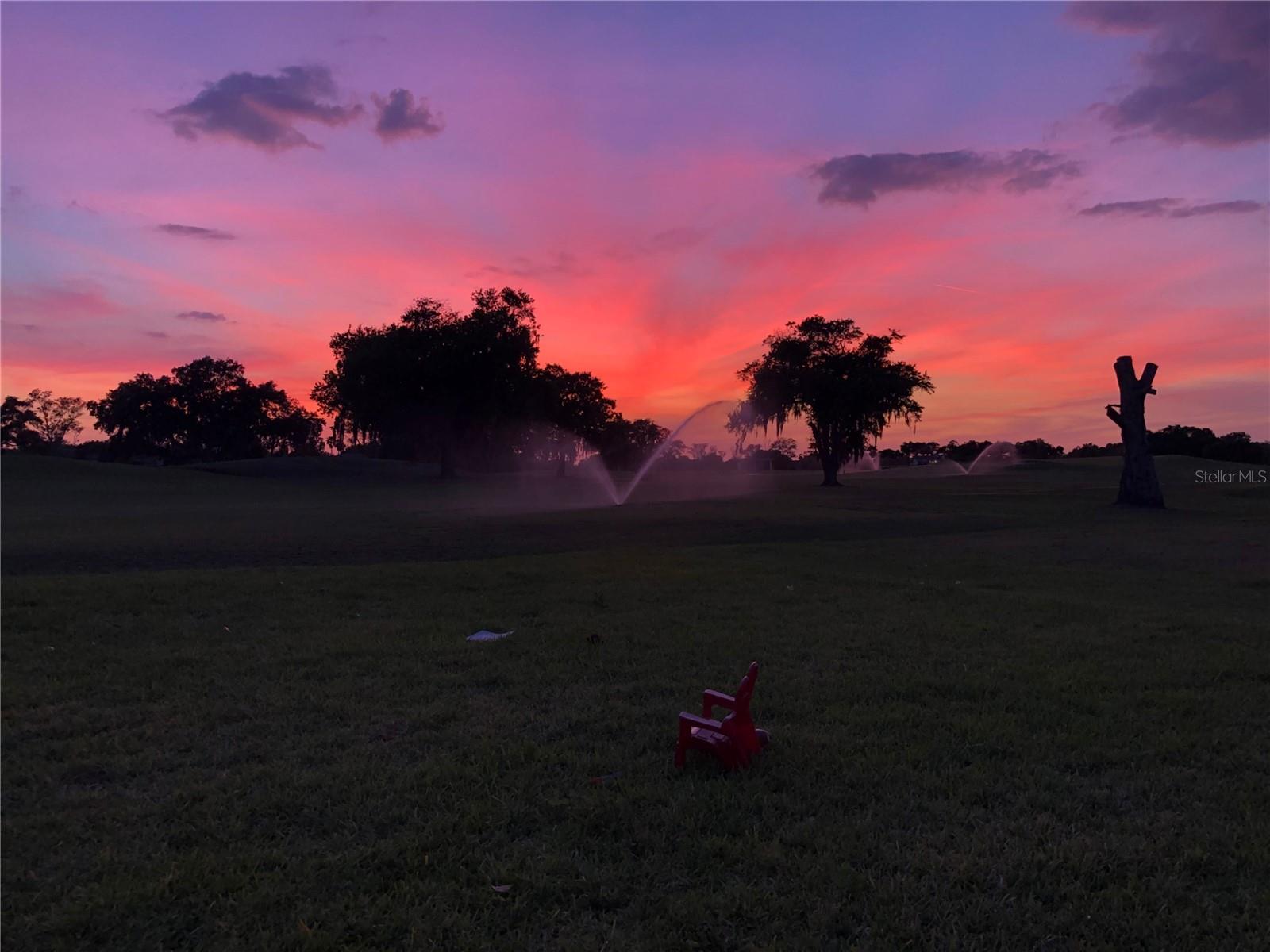 Sunset views from backyard