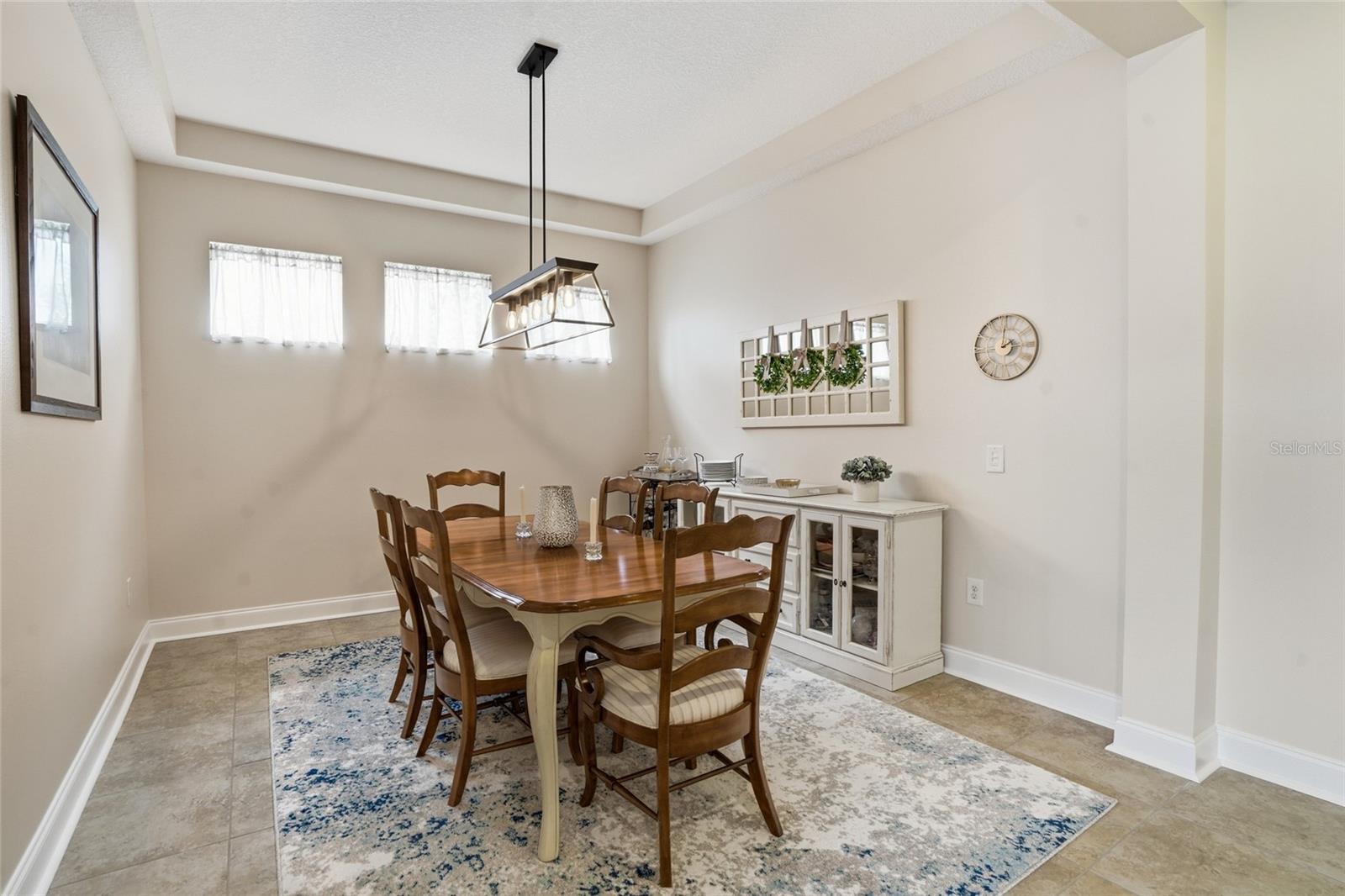 separate dining room for large gatherings