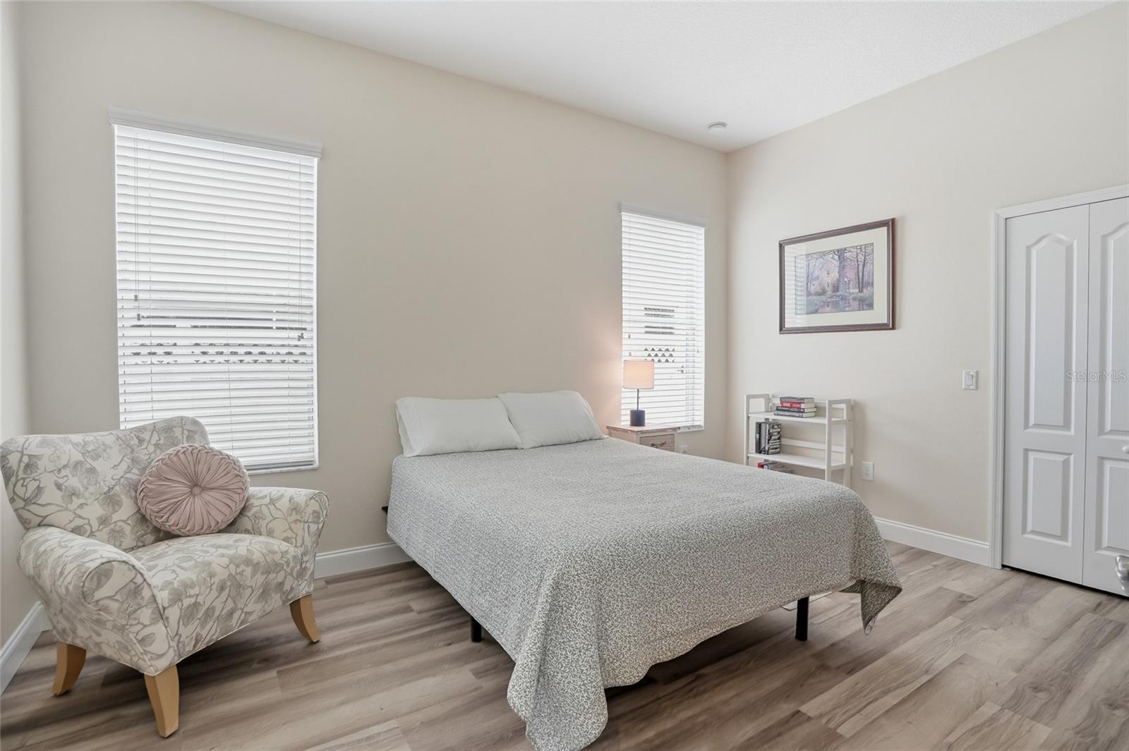 perfect guest suite with bath at back of home