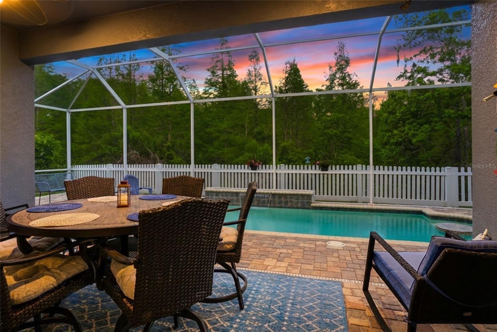 enjoy dinner out here with sunset views
