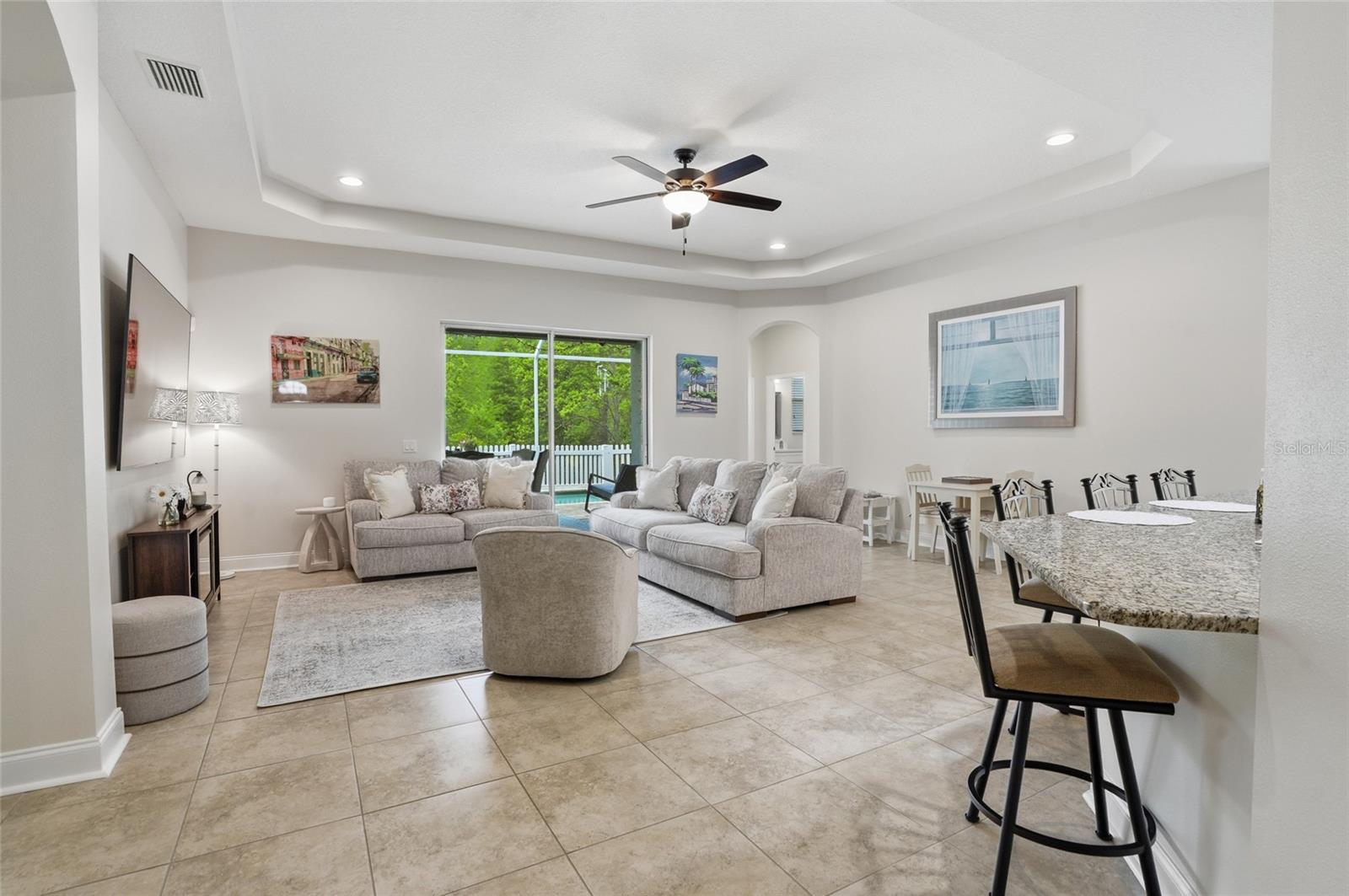 very spacious family room