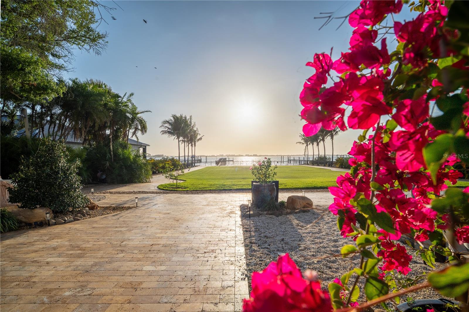 Vibrant bougainvillea in full bloom adds color and charm throughout the grounds.
