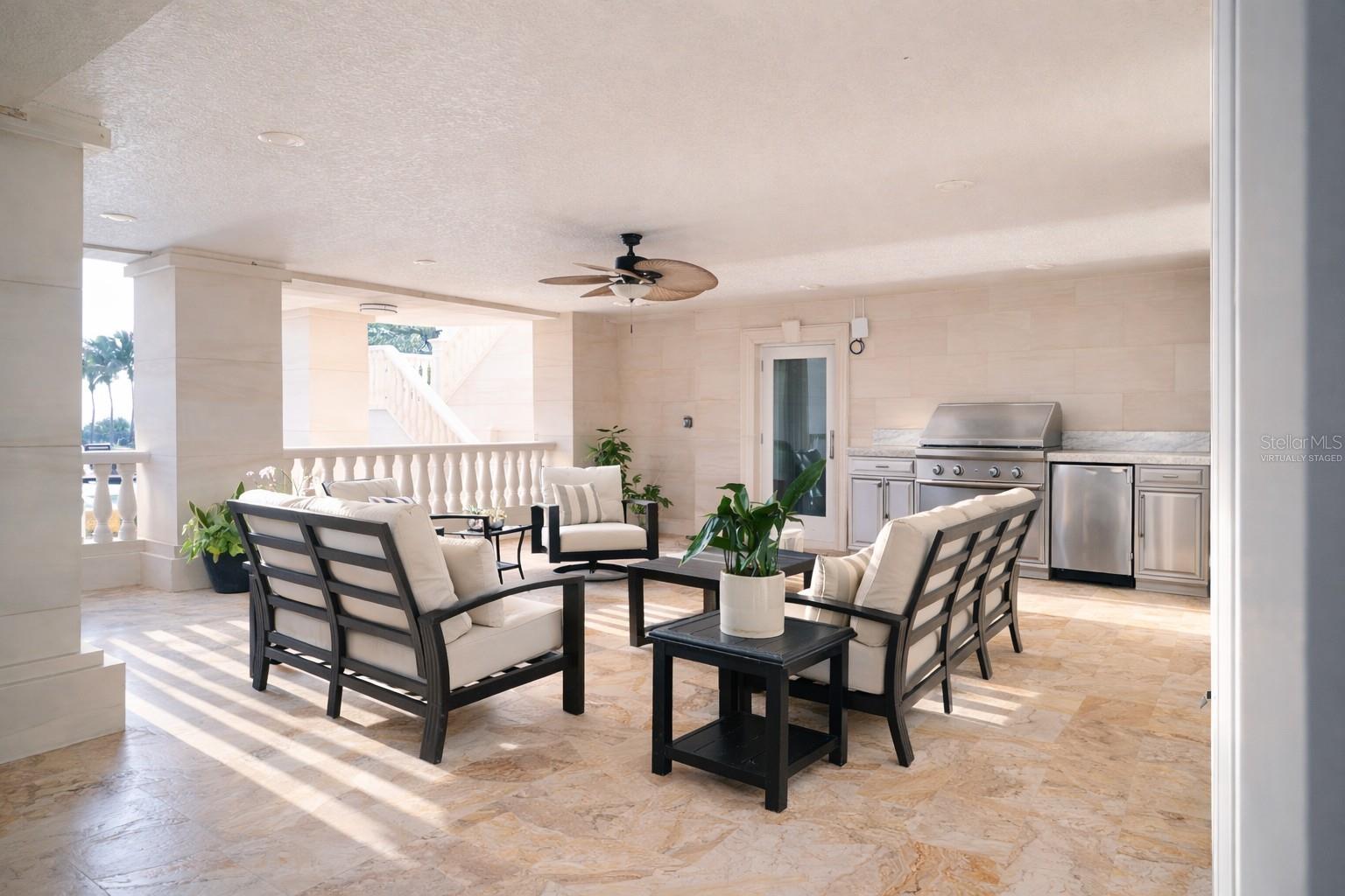 Virtually Staged Outdoor kitchen