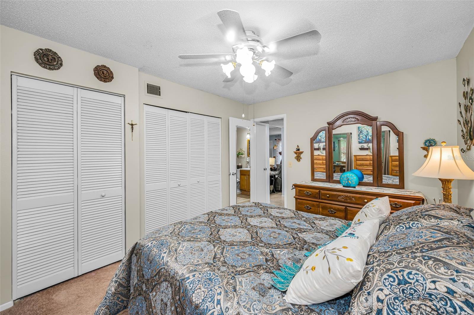 Legal Washer and Dryer on the left, Built in closets on the right