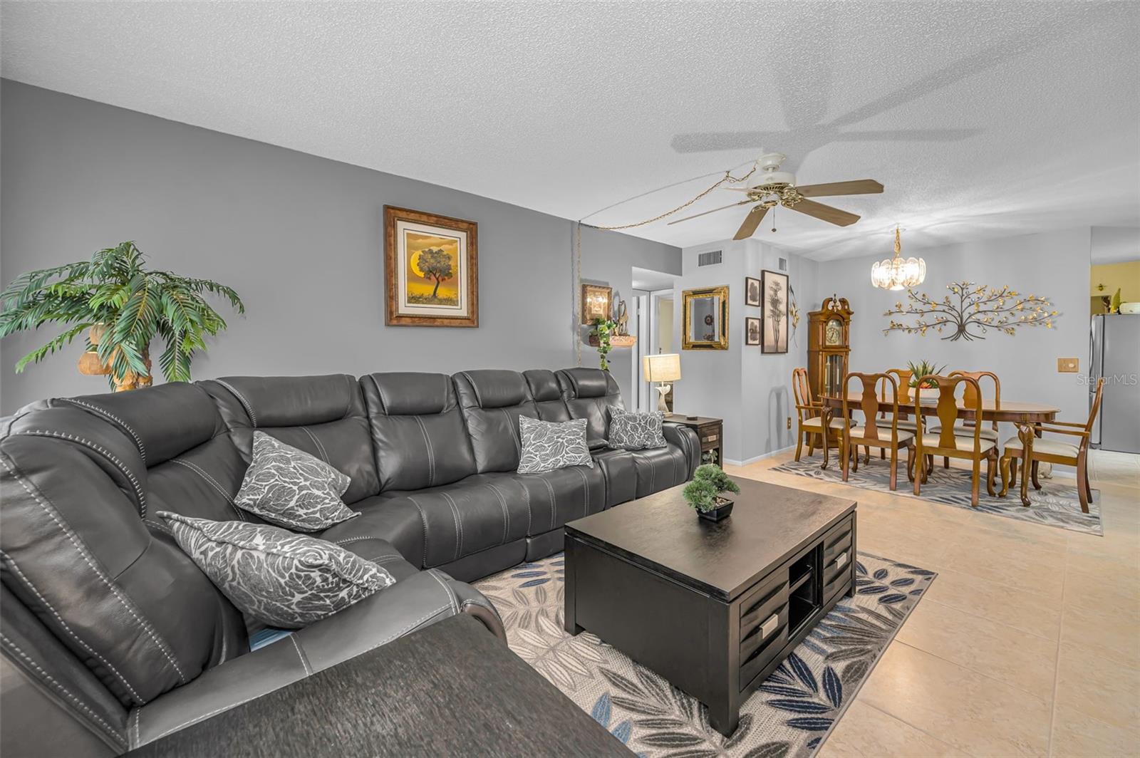 Tile Flooring throughoutCarpet in the bedrooms