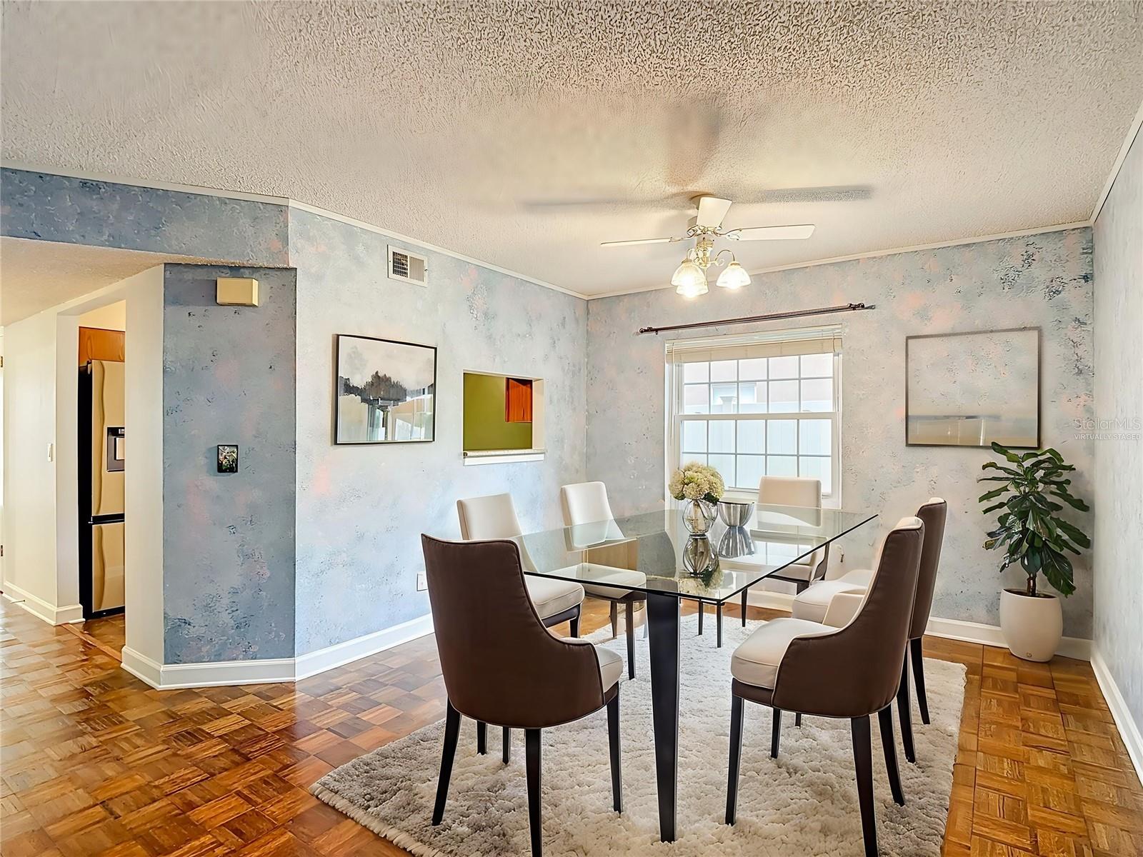 Virtually Staged Dining area