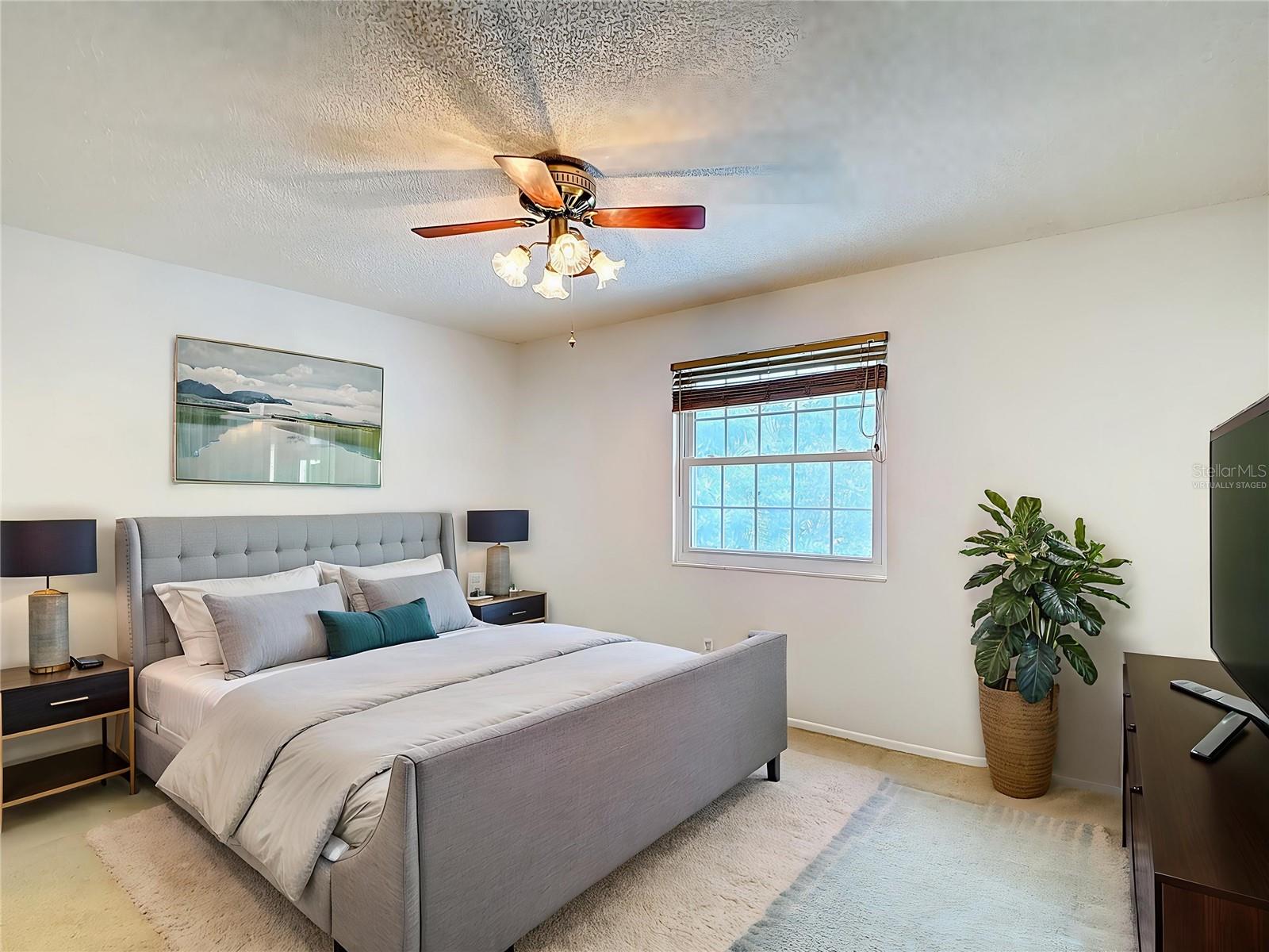 Virtually Staged Primary Bedroom