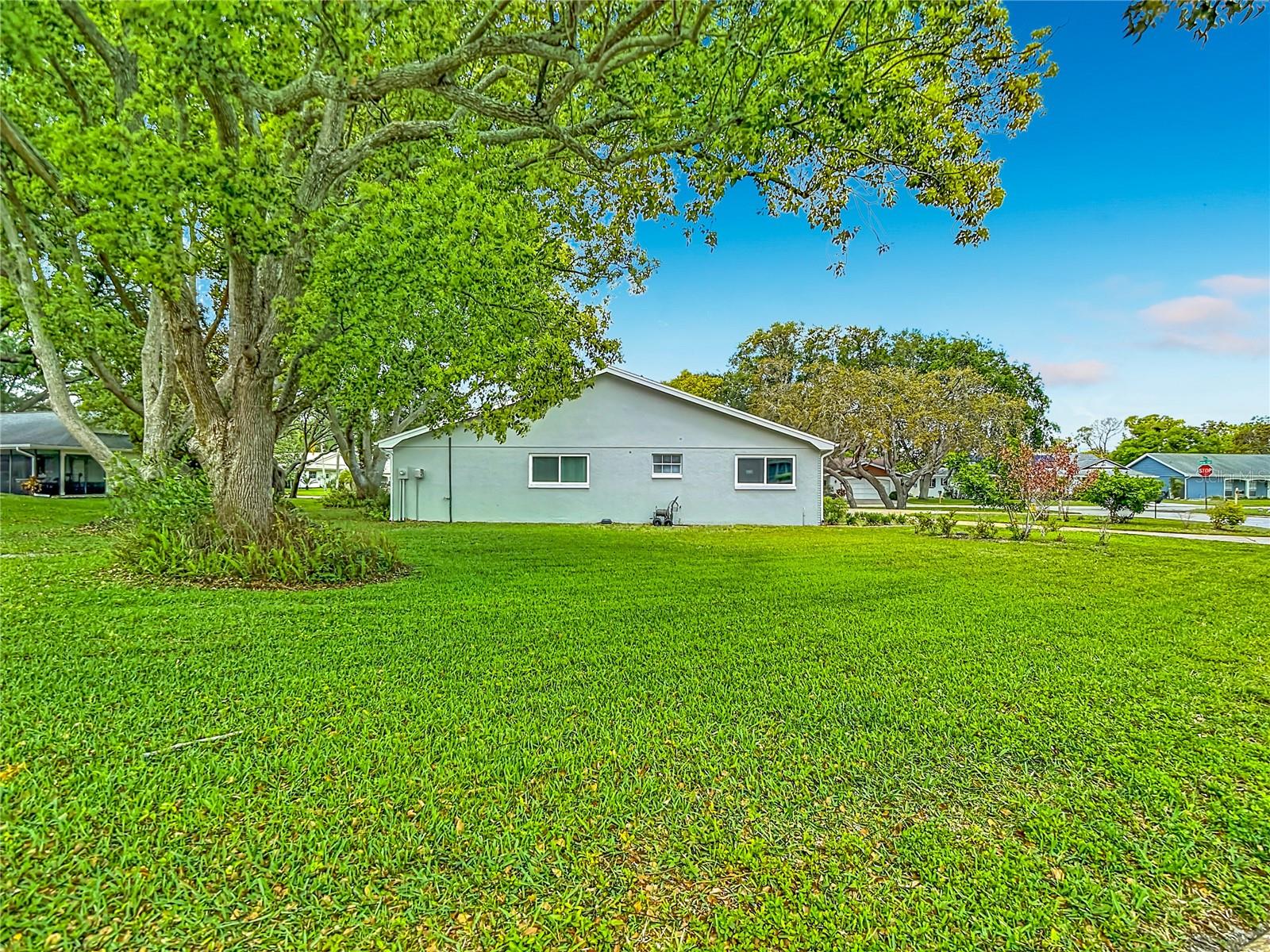 Side yard view.  Large corner lot with great privacy.