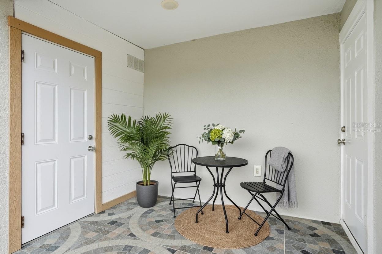 Covered Back Porch - Virtually Staged