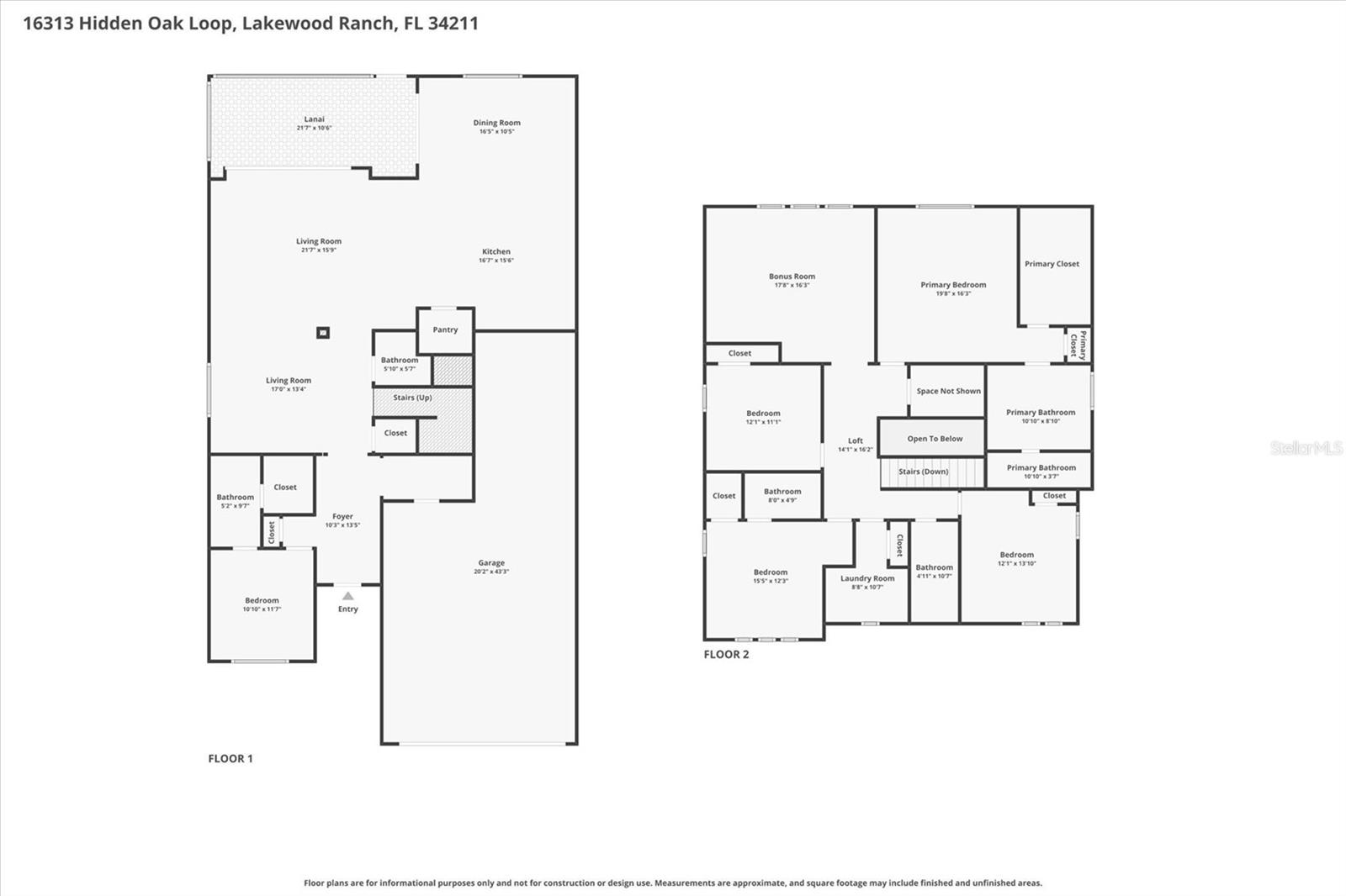 16313 HIDDEN OAK LOOP, BRADENTON, FL, 34211